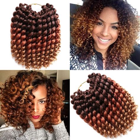 10 Inch Jamaican Bounce Crochet Hair 22 Strands 4 Packs Wand Curl