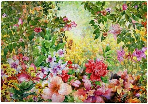 1000 Pcs Jigsaw Puzzles Oil Painting Vintage Flowers Challenging