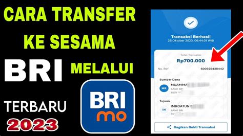 Cara Transfer Ke Sesama Bri Lewat Brimo Terbaru Youtube