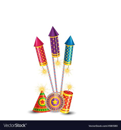 Diwali crackers background Royalty Free Vector Image