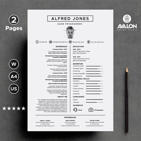 Template Word Resume Printable Word Searches