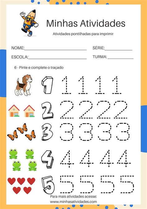 Atividades Pontilhadas Para Imprimir