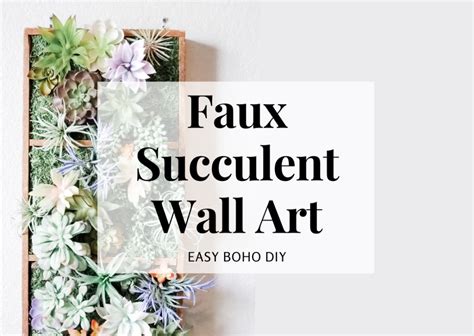 Easy DIY Faux Succulent Wall Art