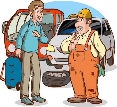 Automobile Mechanic Man Working Vector Illustration 21488897 Vector Art