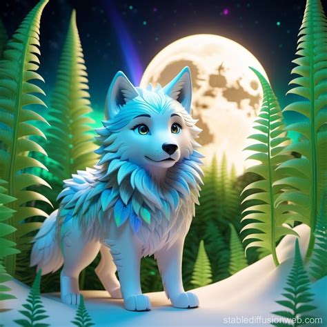 Aurora Celestial Wolf Howling At Lunar Glow Stable Diffusion Online