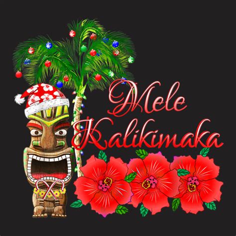 Santa Claus Tiki Mele Kalikimaka Christmas In Hawaii T Shirt By