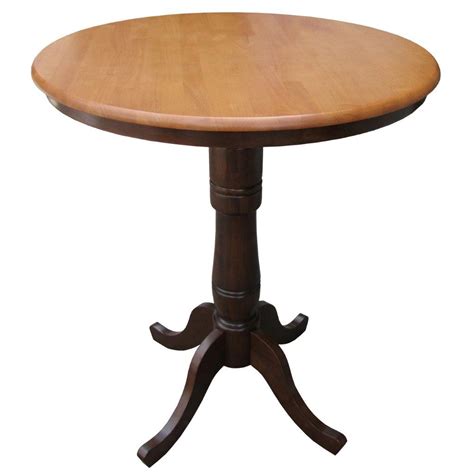 International Concepts 36 Round Top Adjustable Height Pedestal Table