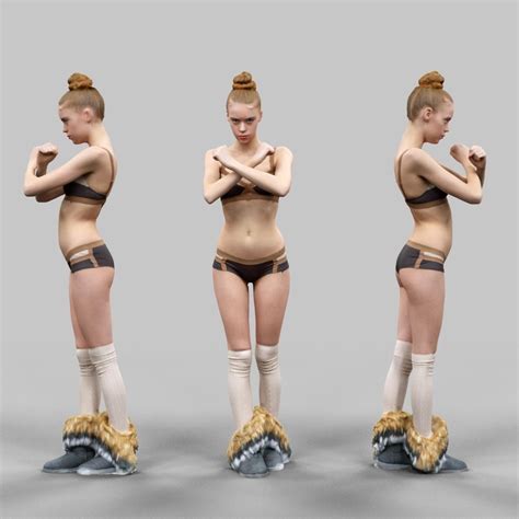 D Model Realistic Female Characters Vol Vr Ar Low Poly Cgtrader