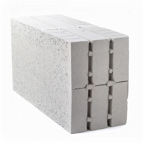 Блок газобетона, изолированный на белом фоне Строительный кирпич ...