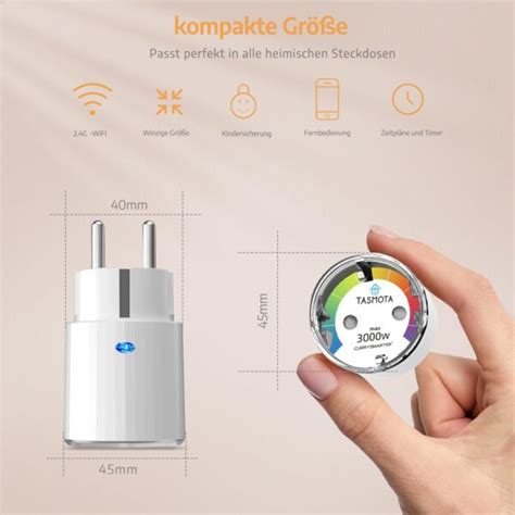 CURRYSMARTER Smart WLAN Mini Steckdose 13A Mit Strommessung Kompatibel