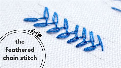 51 Feathered Chain Stitch Embroidery Tutorial YouTube