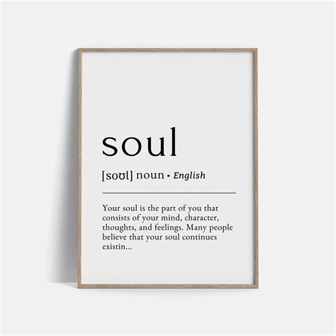 Excited to share this item from my #etsy shop: Soul Definition Poster ...