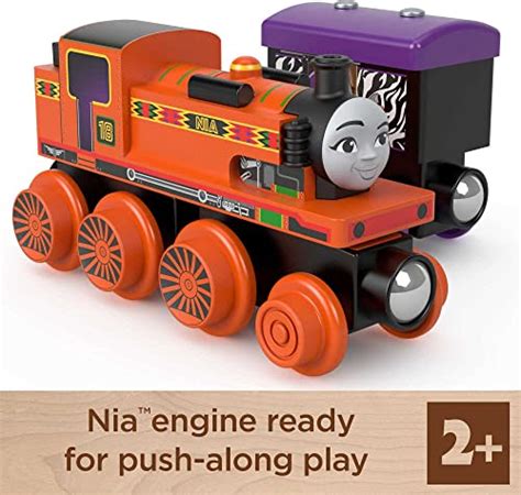 Snapklik Wooden Railway Toy Train Nia Push Along Wood Engine