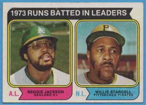 1974 Topps Reggie Jackson Willie Stargell 203 1973 Runs Batted In