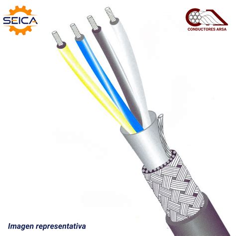 Cable Blindado Malla Maylar X Awg Seica Industrial Industrial