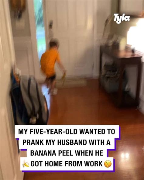 Ladbible Video Hub My 5 Year Old Wanted To Prank My Husband With A Banana Peel And It Actually