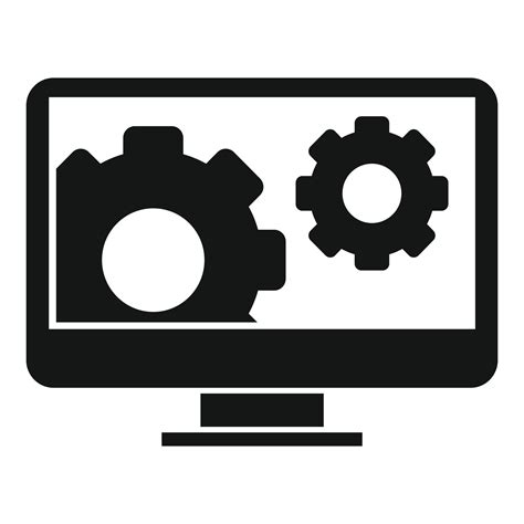 Computer gear system icon, simple style 14528332 Vector Art at Vecteezy