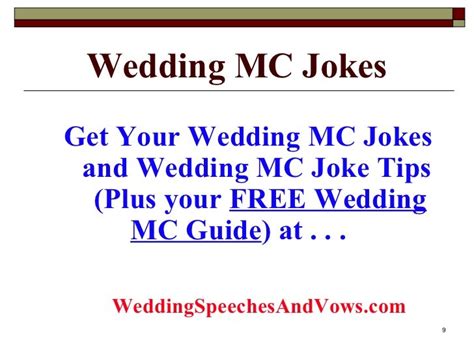 Wedding MC Joke Collection