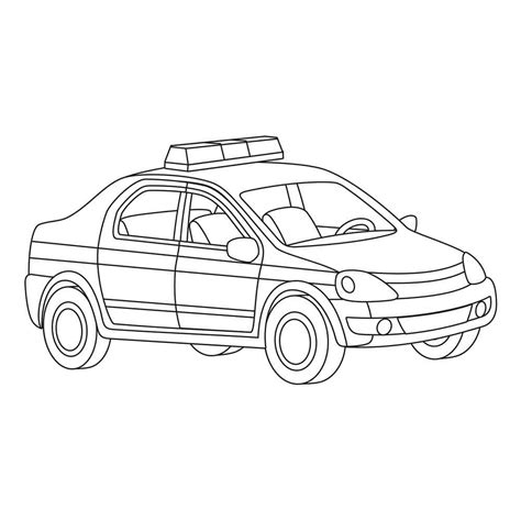 Раскраска Машина полиции | распечатать раскраски для детей