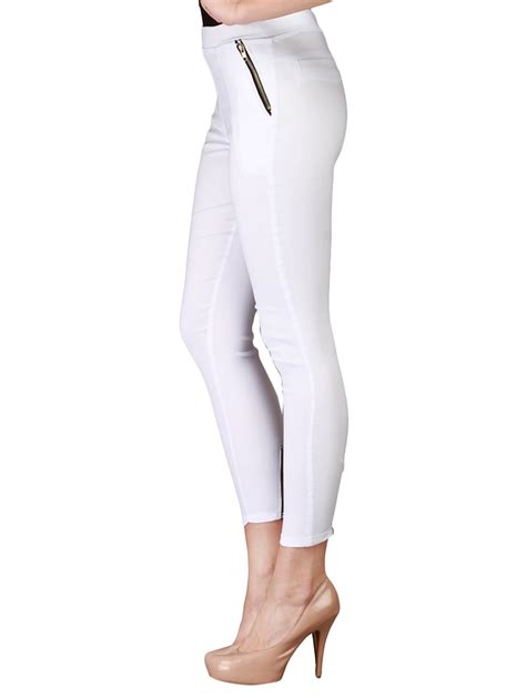 Buy Online White Cotton Jeggings From Jeans And Jeggings For Women By