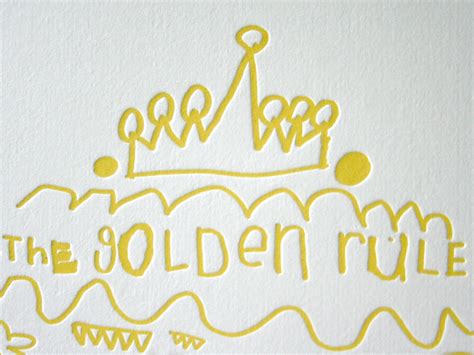 Golden Rule Letterpress Poster | Heartfish Blog