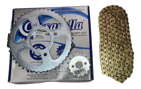 Kit Arrastre Suzuki Gixxer 150 4 Huecos Dorada Cassarella Envío gratis