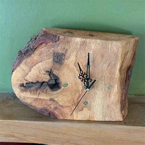 Solid Oak Mantle Clock Folksy