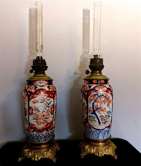 Proantic Paire De Lampes En Porcelaine Imari I Me