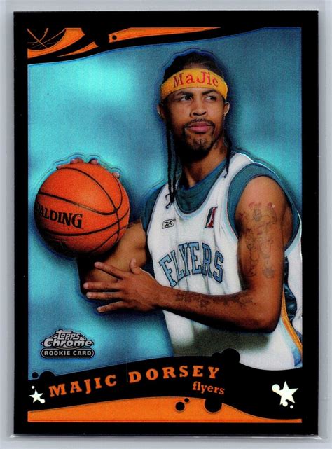 Topps Chrome Black Refractor Majic Dorsey Rookie Ebay