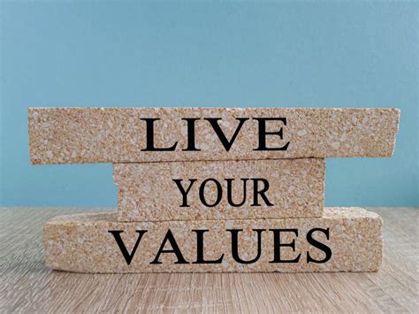 Live Your Values Symbol Concept Words Live Your Values On Brick Blocks