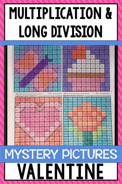 Valentine S Day Mystery Pictures With The Text Multiplication And Long