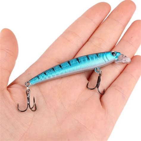 Paquete x 6 Señuelos Duros Pesca Deportiva Tipo Minnow Alevin Wobbler