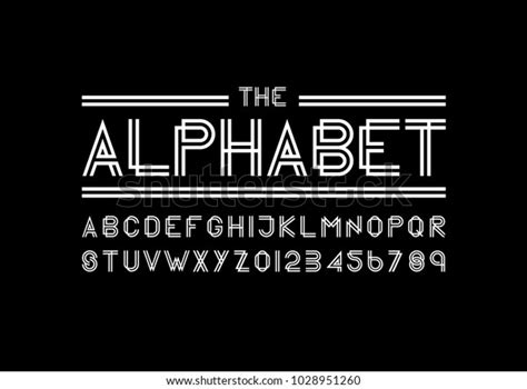 Vector Modern Abstract Font Alphabet Stock Vector Royalty Free 1028951260 Shutterstock