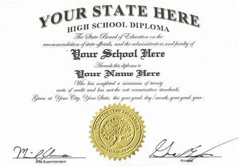 Fake High School Diploma (Style 2) • Fake GEDs • Fake Diplomas