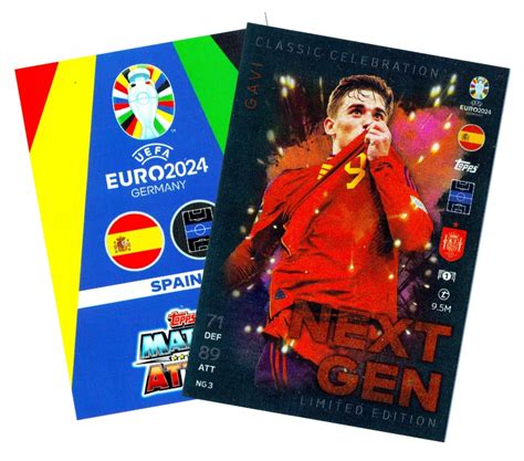 Topps Match Attax Euro Karta Limited Edition Next Gen Ng Gavi