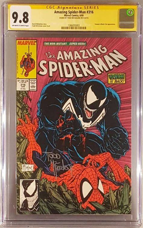 Rare Collectors Comics AMAZING SPIDERMAN 316 CGC SS 98 SIGNED BY TODD