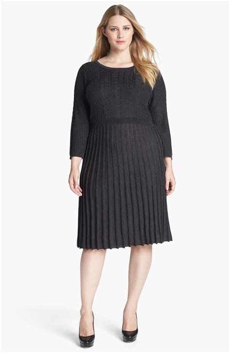 Calvin Klein Fit And Flare Sweater Dress Plus Size Nordstrom