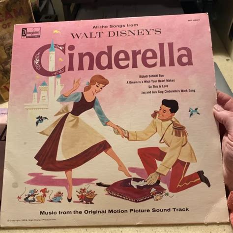 WALT DISNEYS CINDERELLA 1959 Soundtrack Vinyl LP Disneyland Record