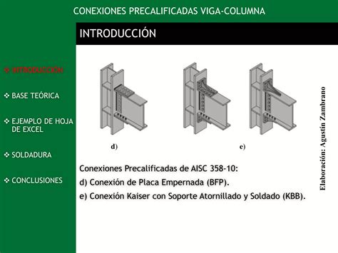 Diseño de conexiones viga columna en estructuras metalicas PPT