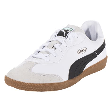Puma King Pro 21 IT Indoor Soccer Shoe - White/Black/Gum | SOCCER.COM ...