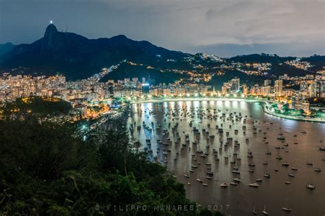 View of Rio de Janeiro by night - Wallpapers, backgrounds and more