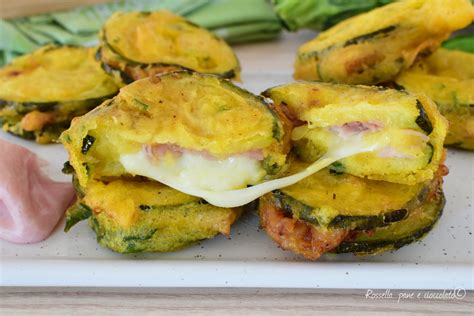 Zucchine Pastellate Ripiene Di Prosciutto Cotto E Mozzarella Contorno