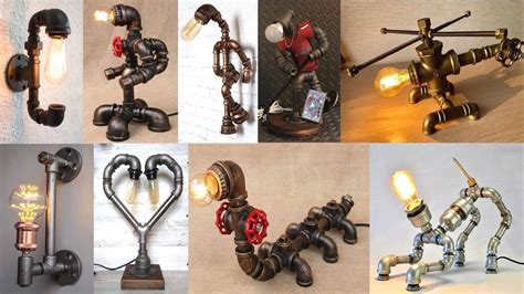 Diy Metal Water Pipe Lighiting Fixture Ideas Scrap Pipe Lamp Youtube