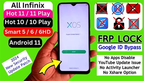 Infinix Hot 10 11 Play FRP Bypass No Apps Disable Open Infinix Smart 5 6 Gmail Account