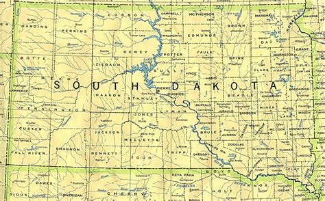 Political Map Of South Dakota United States Full Size Ex