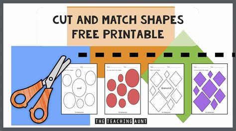 Cut And Match Shapes Worksheets The Teaching Aunt