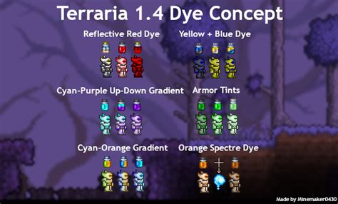 Weapons & Equip - Dye Upgrade Suggestion for Update 1.4 | Terraria ...