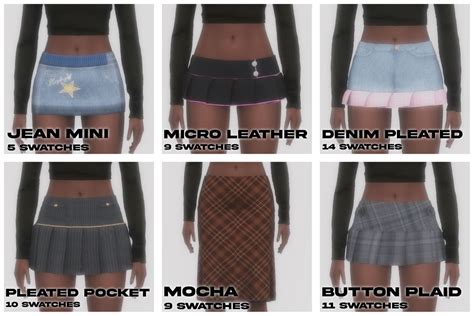 Uh Htaj Skirt Collection Sims Clothing Sims Mods Clothes Sims