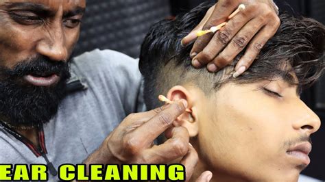 Massive Earwax Removal From Ear Ear Cleaning And Ear Massage Head