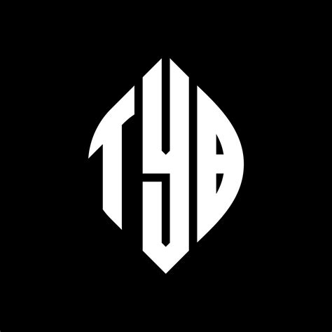 TYB circle letter logo design with circle and ellipse shape. TYB ...